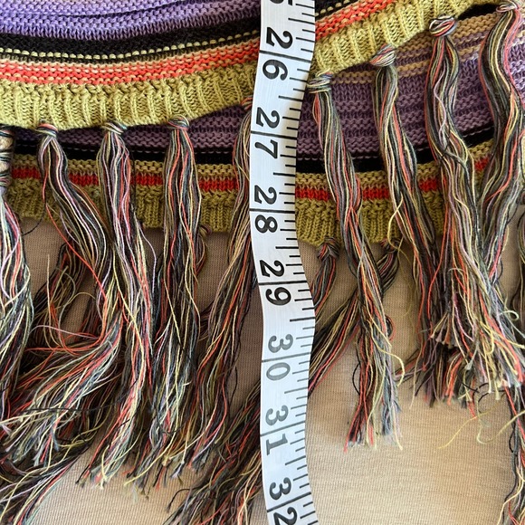 Moth Anthropologie Himalayan Knit Tribal Poncho Hoodie Cardigan Oversized Size S - Picture 12 of 12